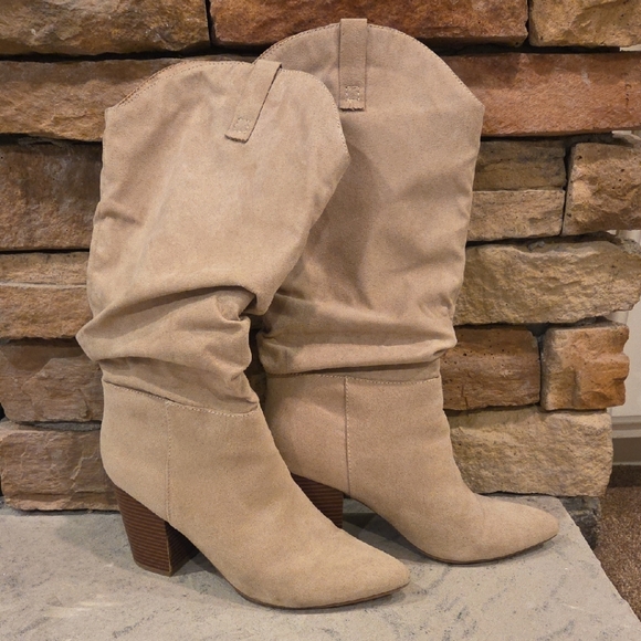 Kohl's Shoes - Kohl's Elegant Beige Heeled Boots